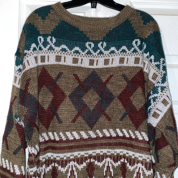 Vintage 90s Navigator Abstract Sweater - Picture 1 of 7